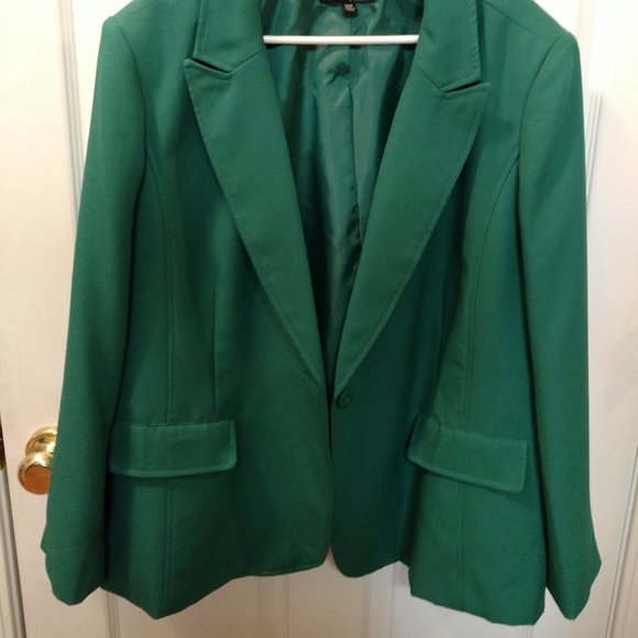 Women's Plus Size 24W Green Blaser - Picture 5 of 6